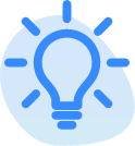 lightbulb icon blue
