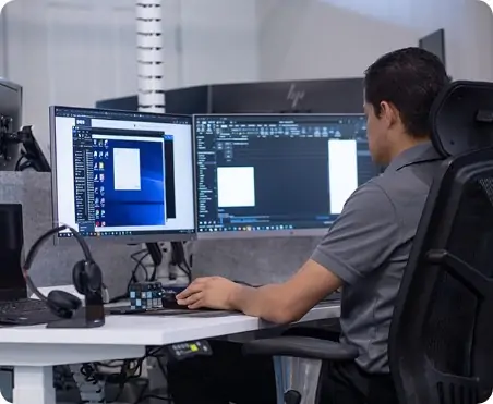 A member of the Envisage team at work