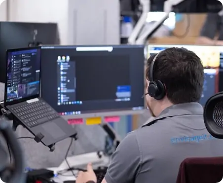 A member of the Envisage team at work